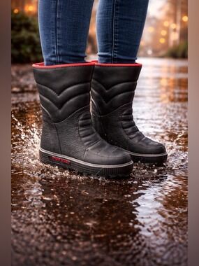 Weather Guard Kids Insulated Rain Snow Boots Size 10 Made in Canada Waterproof